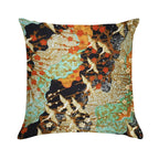 FLYING CRANES AND SPRING FLOWERS Antique Japanese Floral Soft Hidden Zipper Throw Pillow