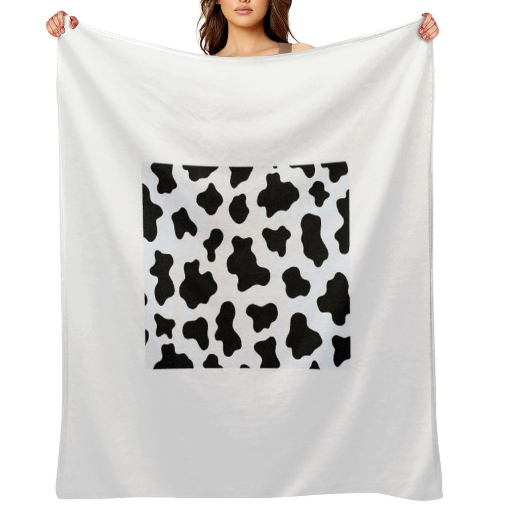 Cow Print Eco-conscious Throw Blanket