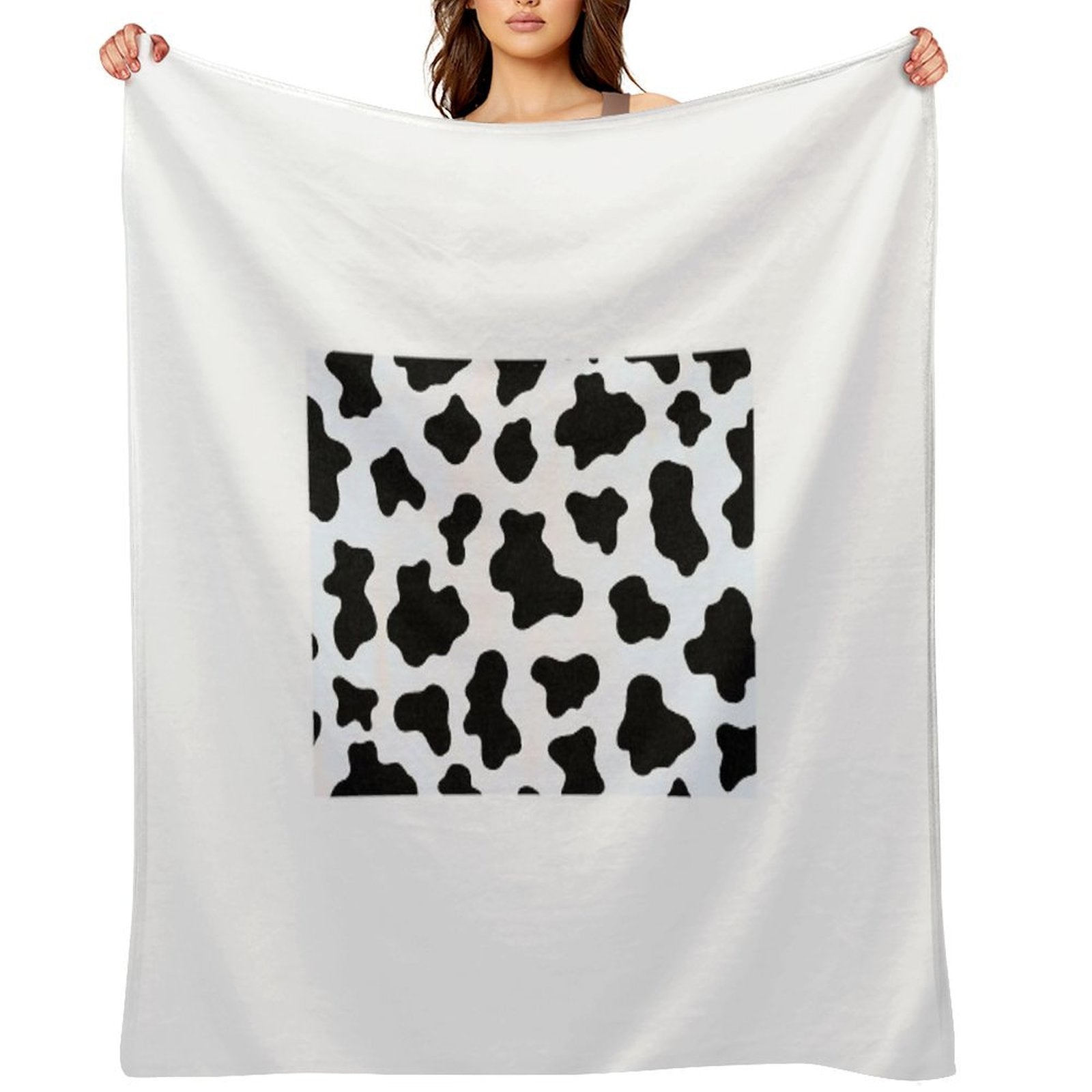 Cow Print Eco-conscious Throw Blanket