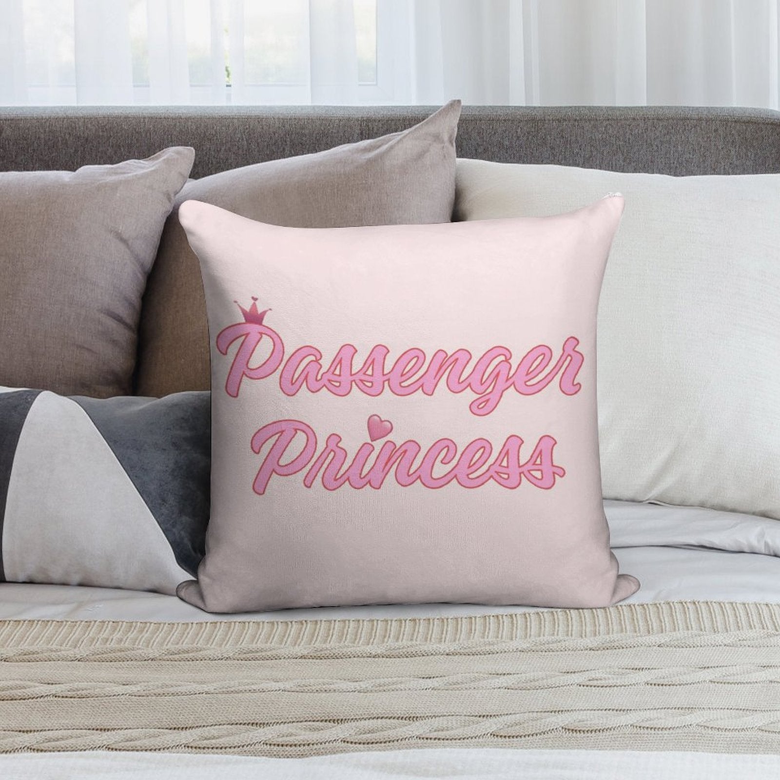 Passenger Princess Soft Durable Construction Throw Pillow