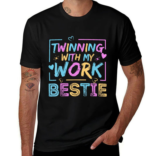 Twinning With My Work Bestie Spirit Week Best Friend Twin  Easy-care T-Shirt