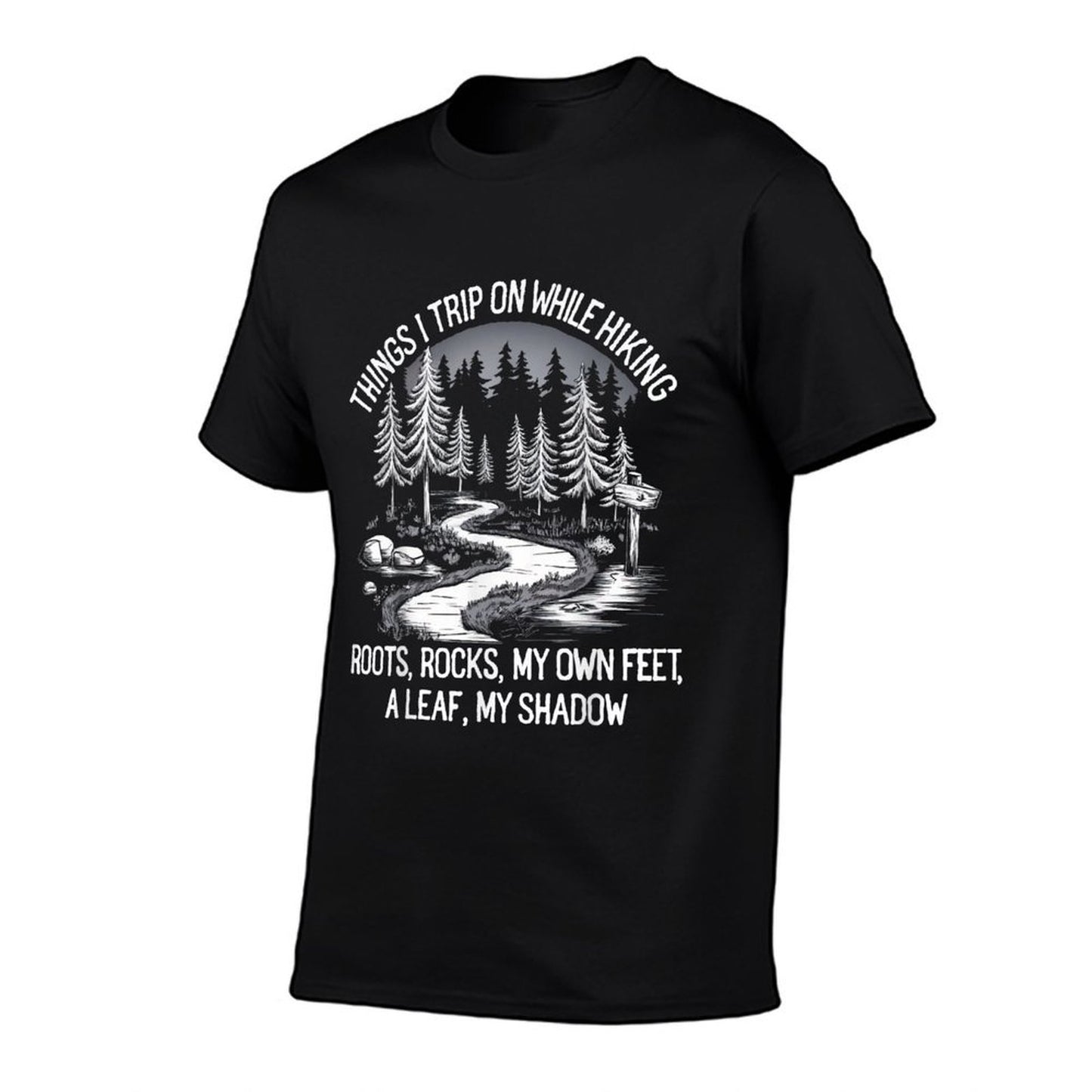 Things I Trip On While Hiking Roots Rocks My Own Feet  Ribbed Collar T-Shirt