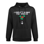 Christmas Mistletoe I Didnt Make The Rules Xmas Humor Men Kangaroo Pocket Hoodie
