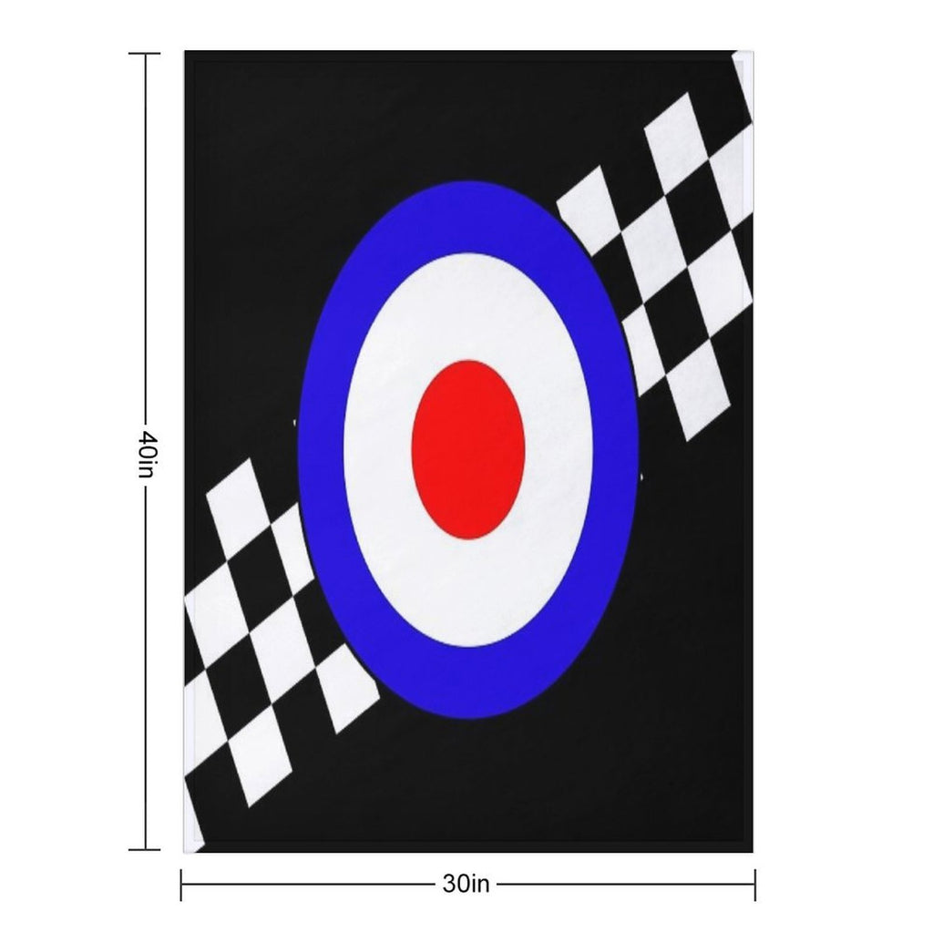 Mod Or Ska Two Tone Checks And Target Premium Throw Blanket