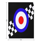Mod Or Ska Two Tone Checks And Target Premium Throw Blanket