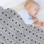 Gray And Black Pattern Shrink-resistant Throw Blanket