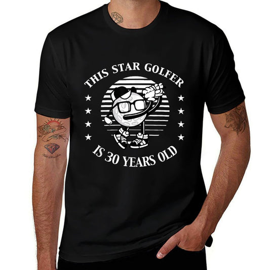 This Star Golfer Is 30 Years Old 30th Birthday  Lightweight T-Shirt