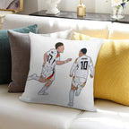 Florian Wirtz & Jamal Musiala Germany Celebration Soft Ultra-Soft Texture Throw Pillow