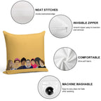 Feminist Girl Gang- Squad Goals (with Gloria) Soft Ultra-Soft Texture Throw Pillow