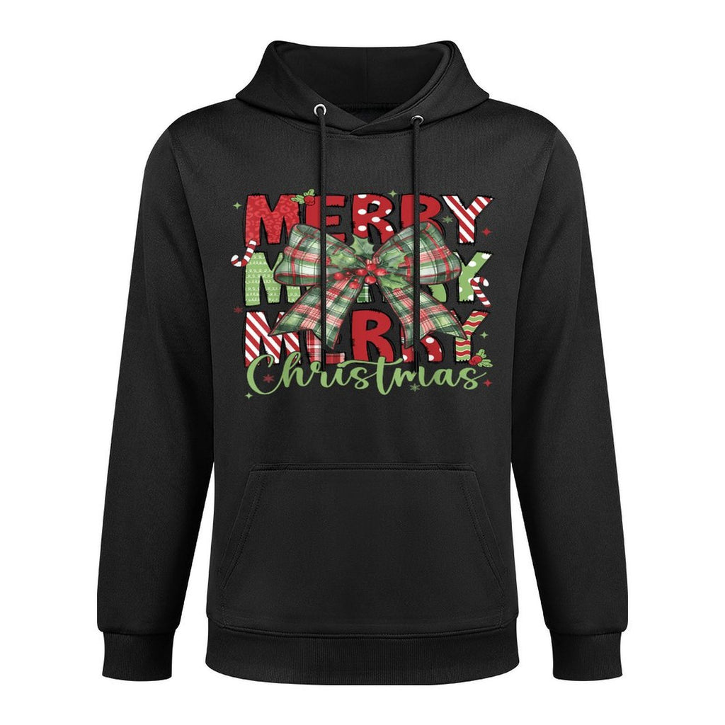 Merry Christmas Coquette Bow Xmas Pajamas Family Matching All-Day Comfort Hoodie