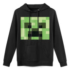 Minecraft Creeper Big Green Pixel Face Shape Retention Hoodie