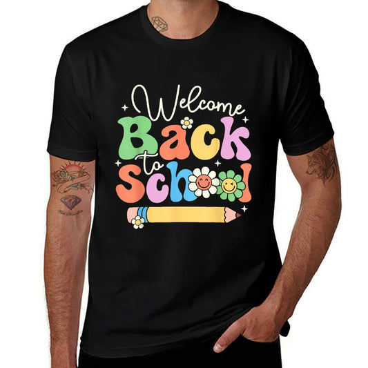 Welcome Back To School First Day of School Teachers Gifts Men Women Girls Kids  Durable T-Shirt