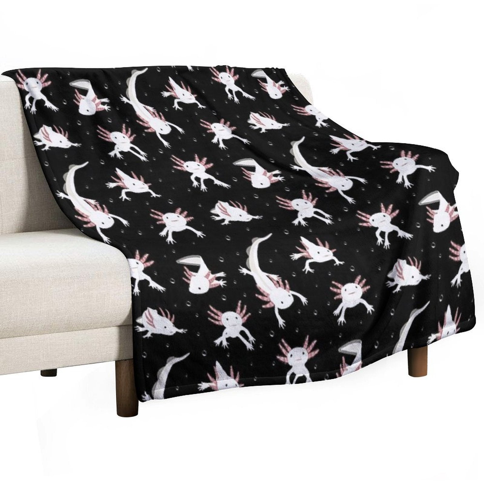 Axolotls Easy Care Throw Blanket