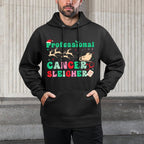 Groovy Professional Cancer Sleigher Oncology Nurse Christmas Shape Retention Hoodie