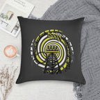 SMILE FOREVER Shirt Design - Black And Yellow Gerstlauer Infinity Coaster Soft Fade-Resistant Throw Pillow