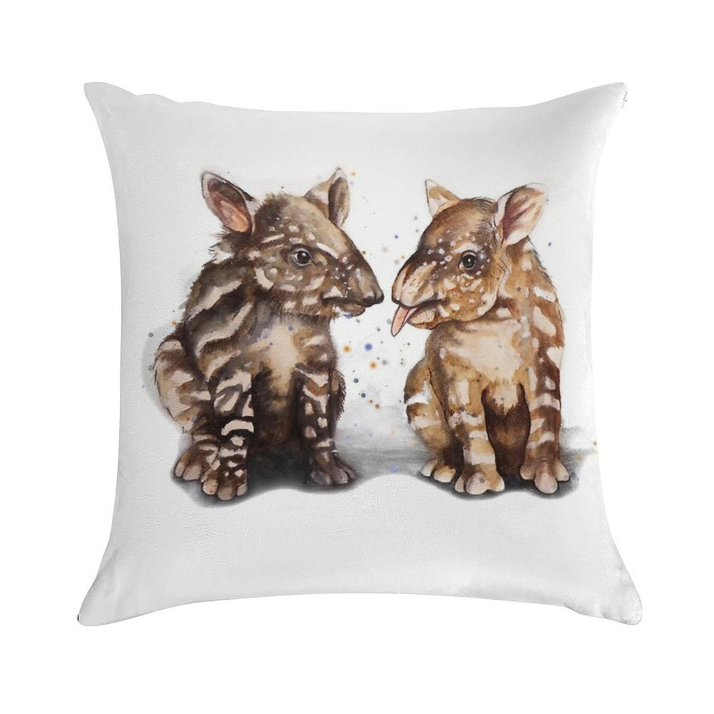 BABY TAPIRS Soft Home Decor Throw Pillow