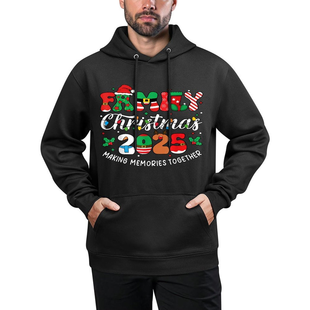 Family Christmas 2025 Matching Outfit Xmas Squad Santa Group Breathable Fabric Hoodie
