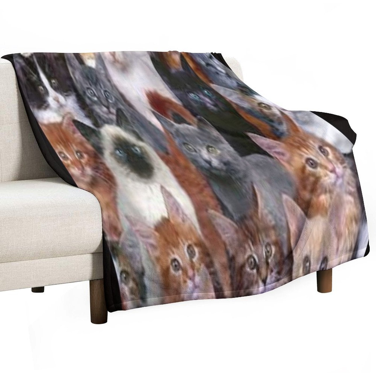 Cats of All Kinds Multi-functional Throw Blanket