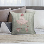 Dancing Mushrooms Soft Multiple Sizes Throw Pillow