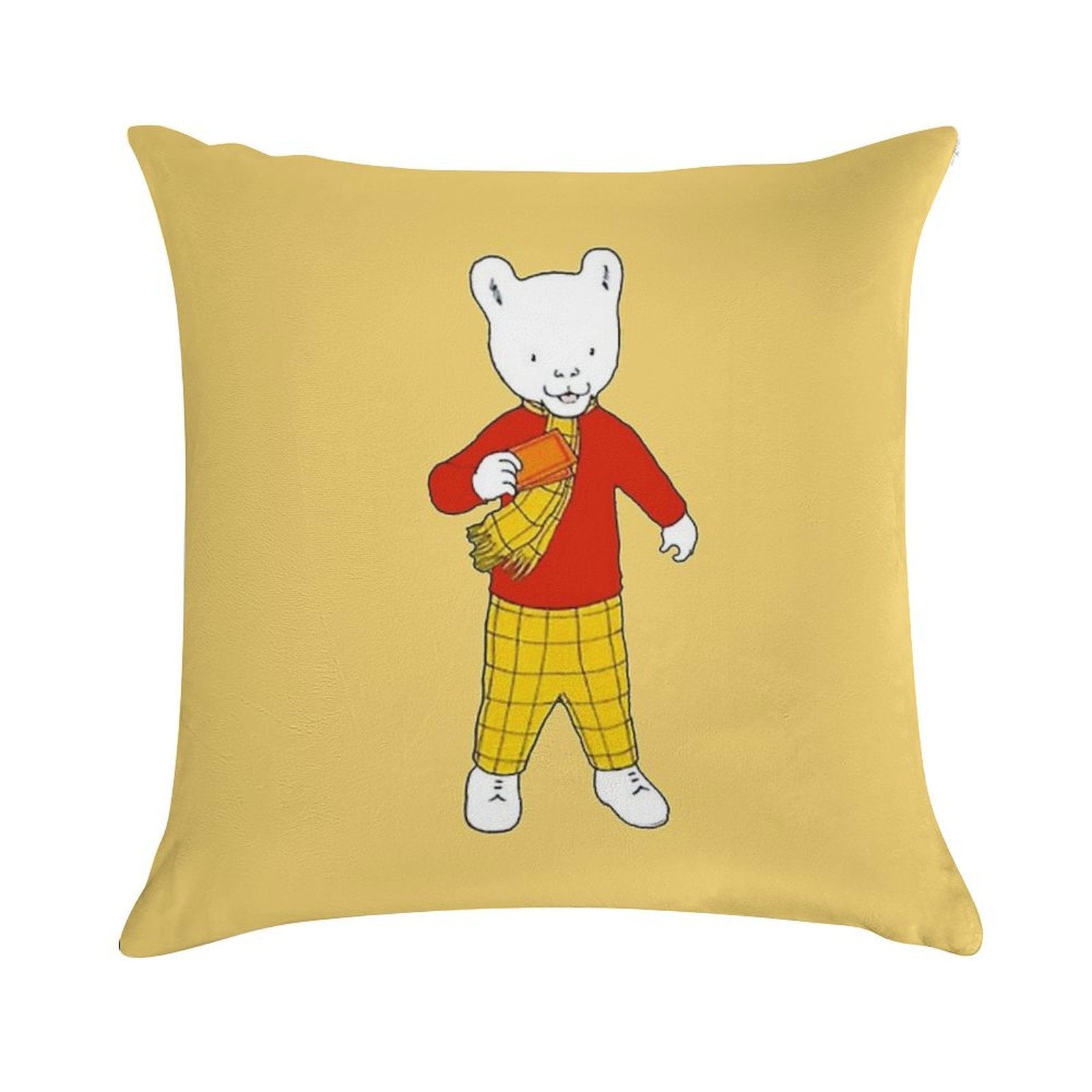 Rupert Bear Soft Short Plush Fabric Throw Pillow