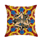 Sicilia Triscele Trinacria Maioliche Soft Fade-Resistant Throw Pillow