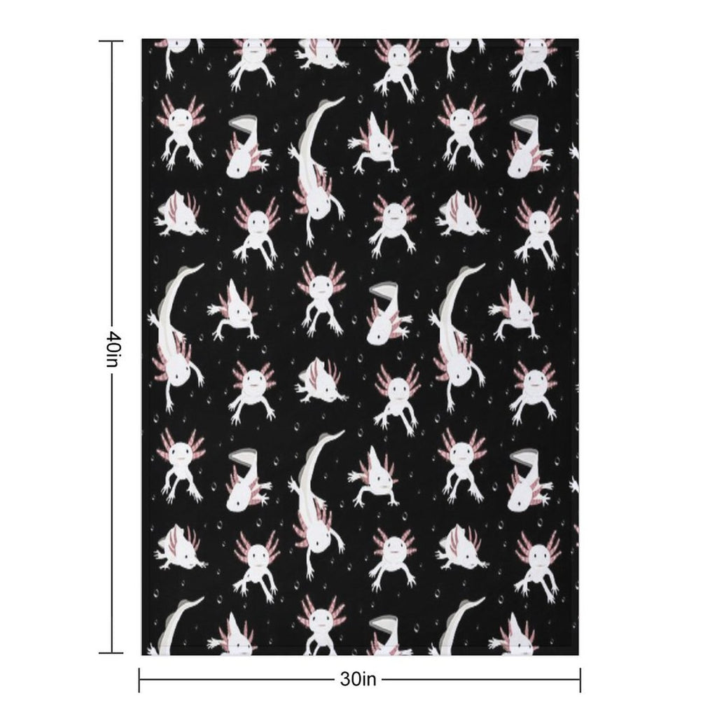 Axolotls Easy Care Throw Blanket