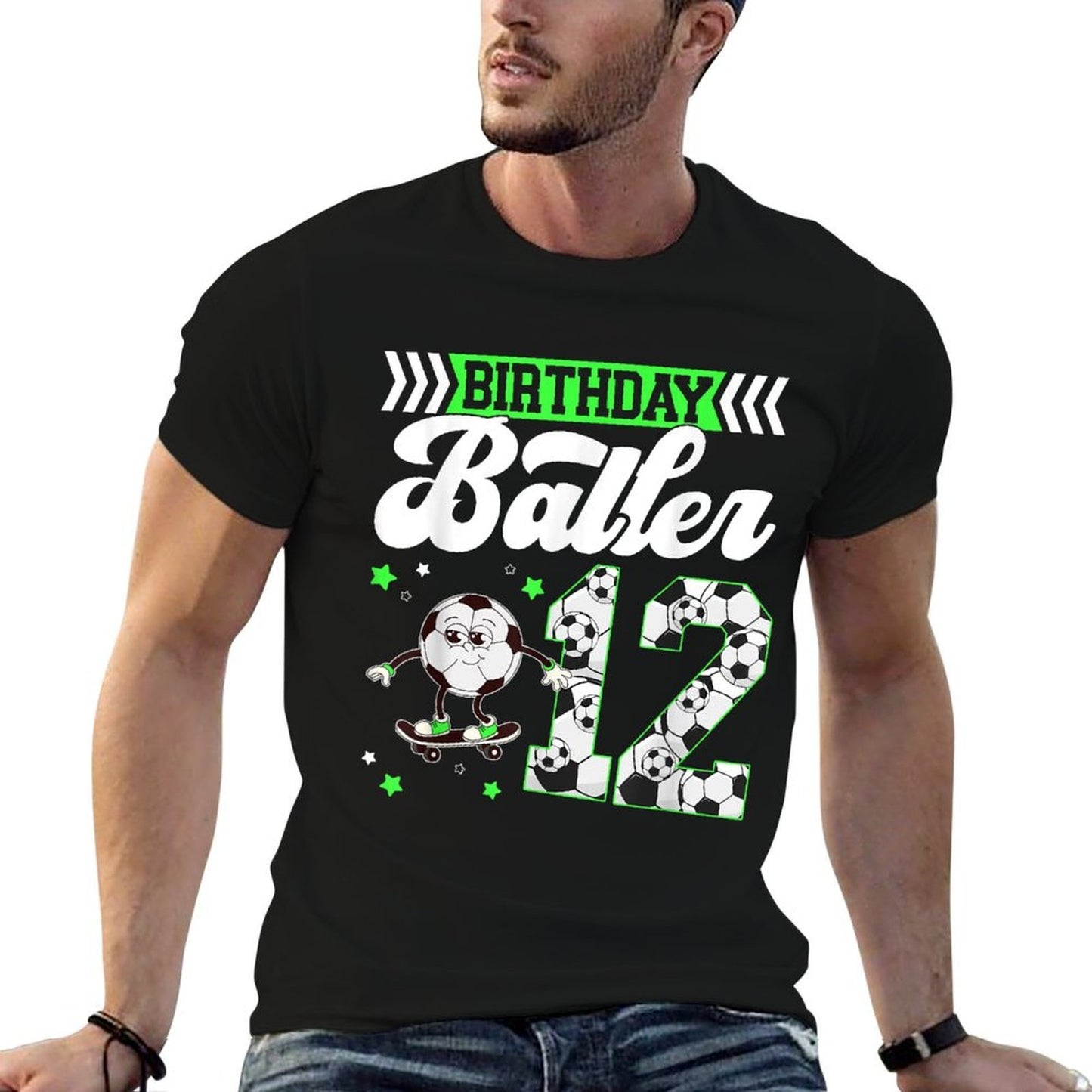 12th Soccer Birthday Party Twelve Year Old Soccer Player  Quick-drying T-Shirt
