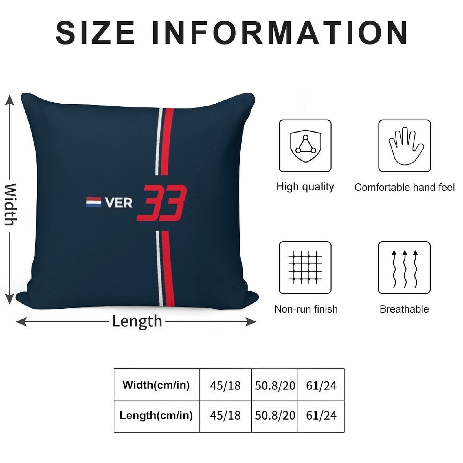 F1 2021 - #33 Verstappen Soft Anti-Pilling Throw Pillow