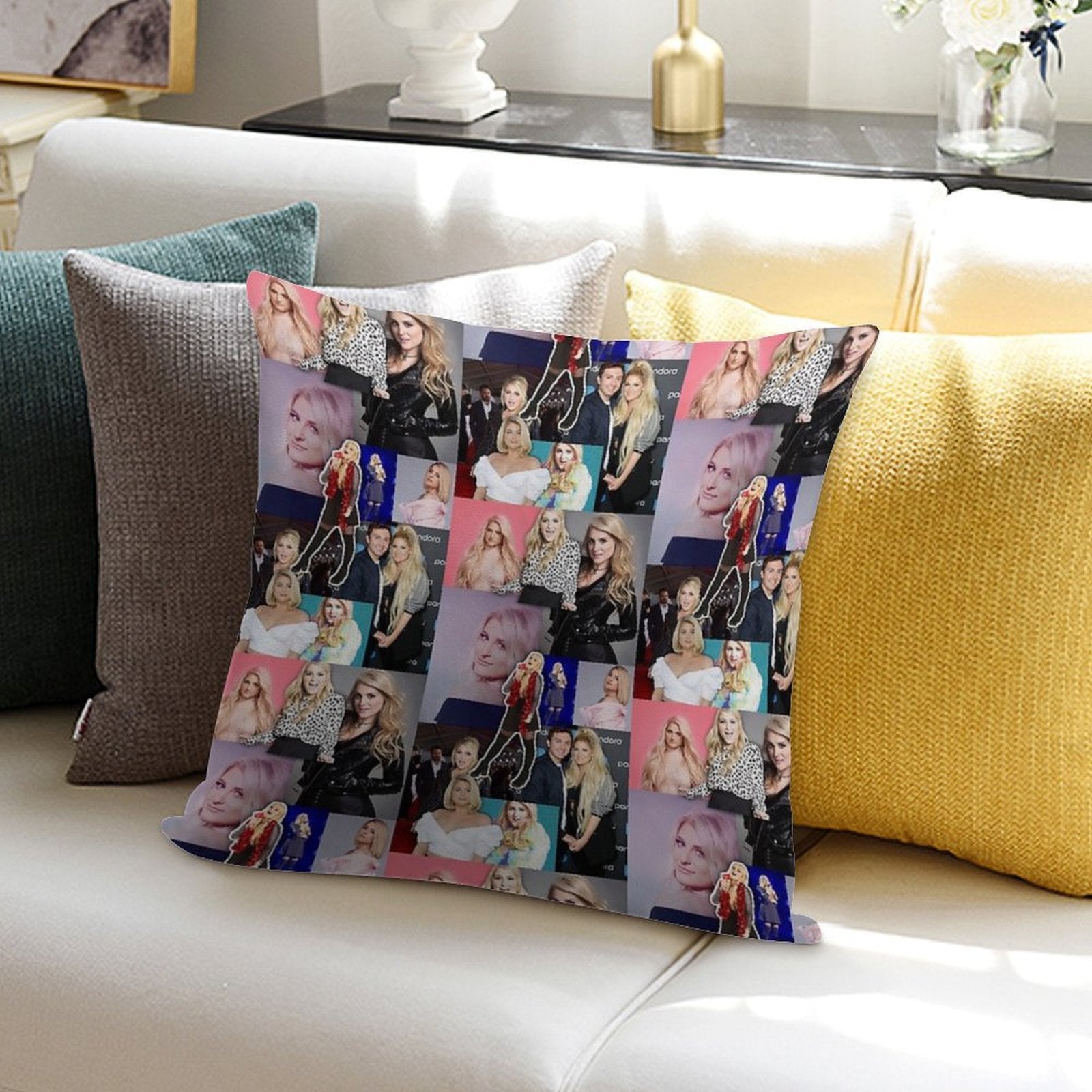 Meghan Trainor Soft Easy Maintenance Throw Pillow