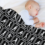 Iconic Cricket Moves Durable Throw Blanket