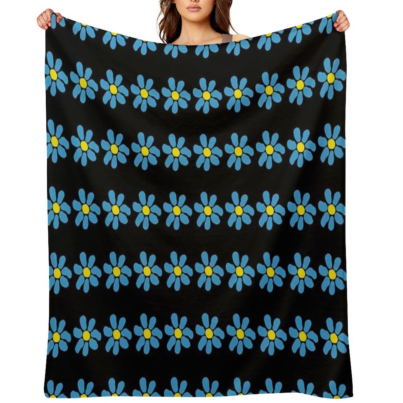 James Daisy Easy Care Throw Blanket