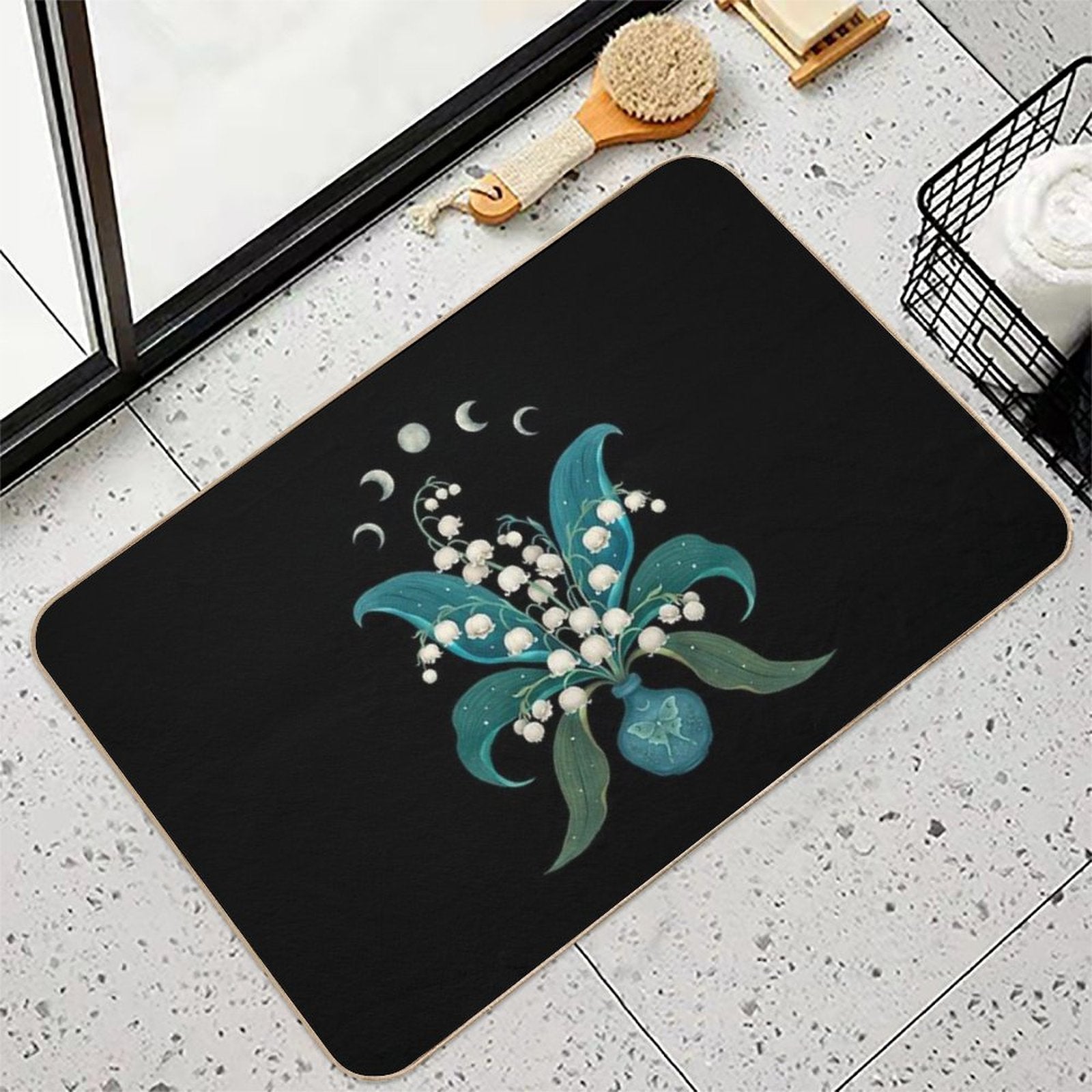 Lily of The Valley- May Flower  Absorbent Bath Mat