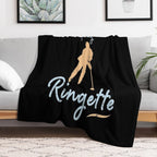 I'm Here to Play Ringette  Ringette Lover Custom Ringette Gift Ringette Player Present Durable Throw Blanket