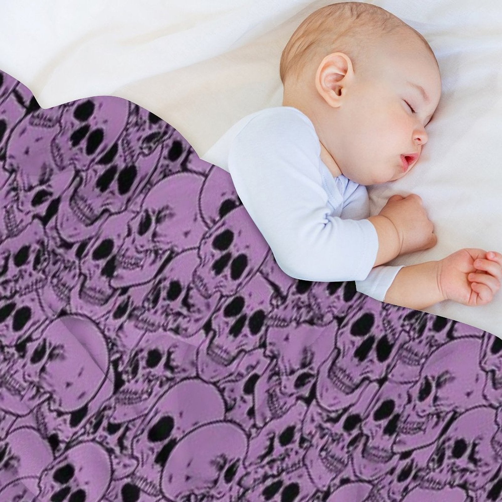 Purple Skulls Multi-functional Throw Blanket