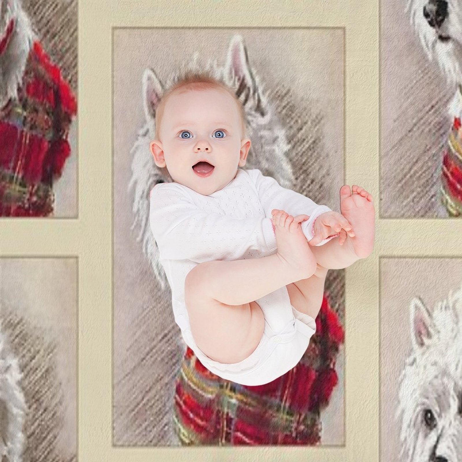 Scottish Highland Westie Dog Quick-dry Throw Blanket