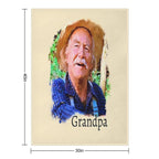 Grandpa The Waltons Plush Throw Blanket