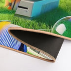 Frutiger Aero Art With Old Computer - Windows  Anti-Trip Bath Mat