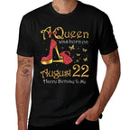 A Queen Was Born on August 22, 22nd August Birthday  Polyester Blend T-Shirt