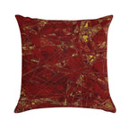 Aurelia- Red And Gold Metallic Soft Decorative Cover Throw Pillow