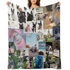French Bulldog Collage Quick-dry Throw Blanket