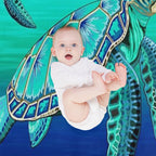 Sea Turtle Turquoise Oceanlife Velvety-soft Throw Blanket