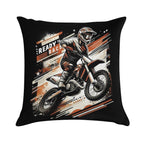 Ready to Race Ktm Super Moto Racing Soft Bedroom Essential Throw Pillow