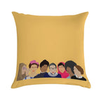 Feminist Girl Gang- Squad Goals (with Gloria) Soft Ultra-Soft Texture Throw Pillow