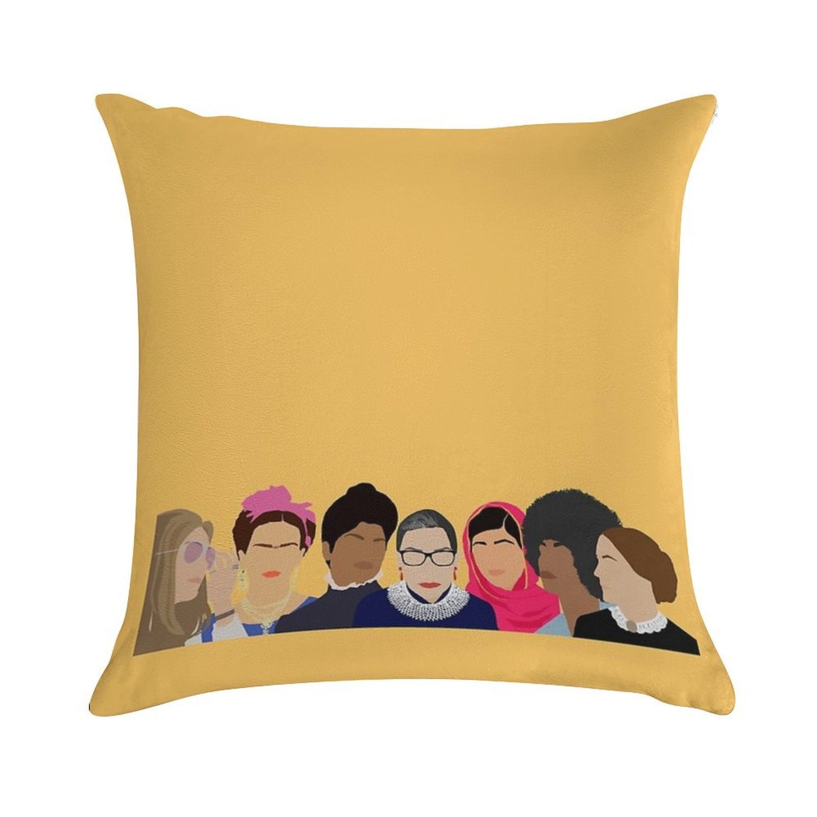 Feminist Girl Gang- Squad Goals (with Gloria) Soft Ultra-Soft Texture Throw Pillow