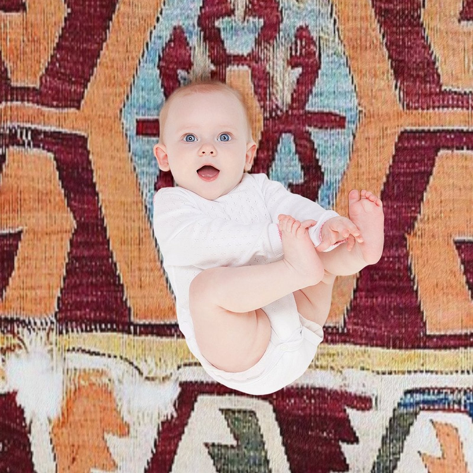 Konya 18th Century Central Anatolian Kilim Print Premium Throw Blanket