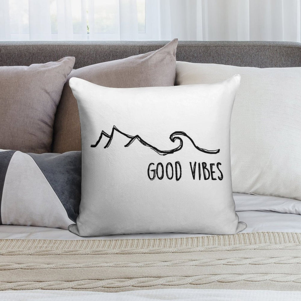 Good Vibes Soft Anti-Pilling Throw Pillow