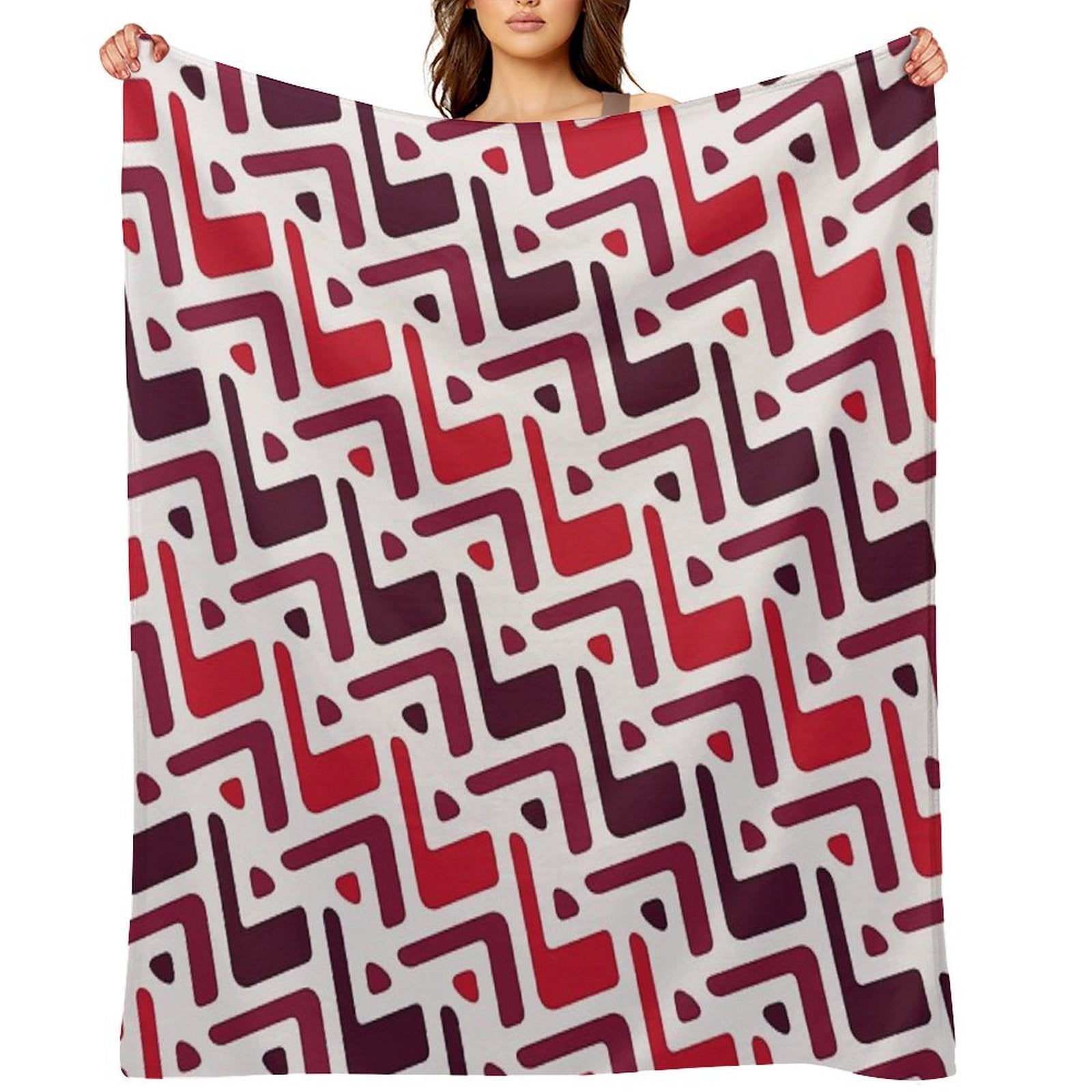 Classic Textile Primitive Bohemian Native American Pattern Eco-conscious Throw Blanket