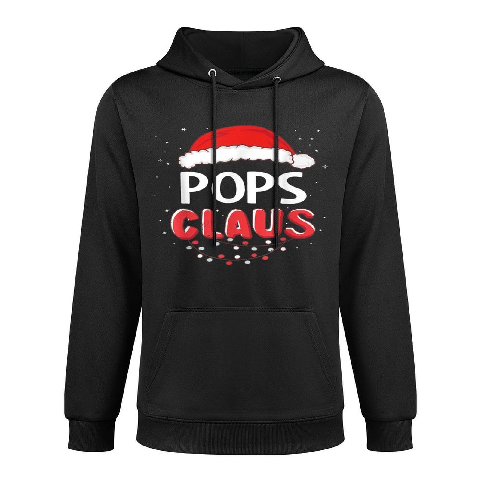 Pops Santa Claus Christmas Matching Costume Kangaroo Pocket Hoodie