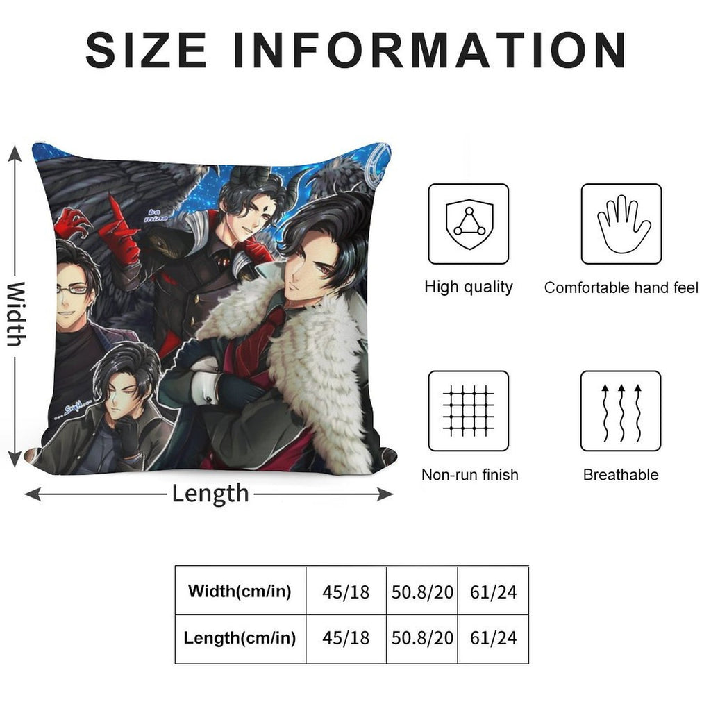 Lucifer Obey Me Soft Bedroom Essential Throw Pillow