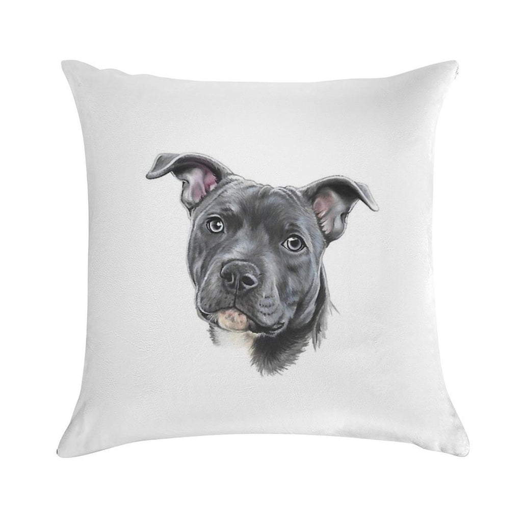 Blue Staffy Soft Warmth Comfort Throw Pillow